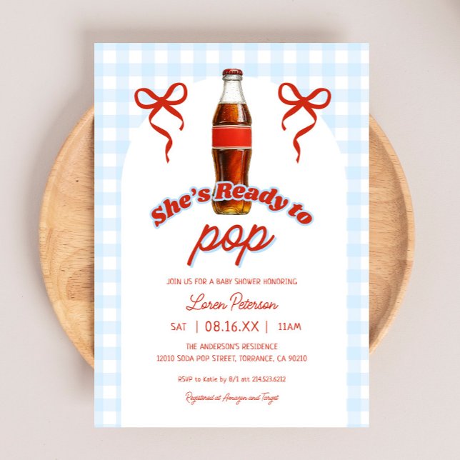 Invitación Listo Para Pop Blue Boy Soda Baby Shower (Subido por el creador)