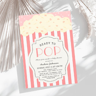 Invitación Listo para pop Popcorn Chica de banda rosa Baby Sh