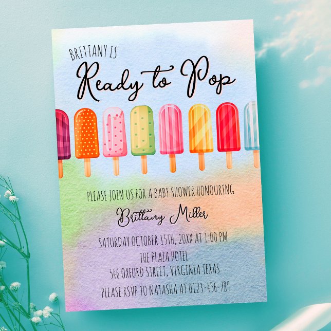 Invitación Listo Para Pop Popsicle Summer Baby Shower (Subido por el creador)