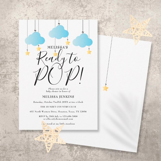 Invitación Listo Para Pop Twinkle Twinkle Boy Baby Shower (Subido por el creador)