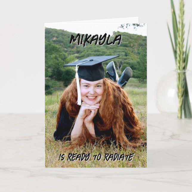 Invitación Listo para radiación de graduación (Anverso)