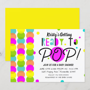 Invitación Listo para una Colorida Fiesta de Bebé Moderna