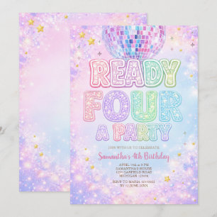 Invitación Listo para una fiesta de cumpleaños Disco Ball CUA