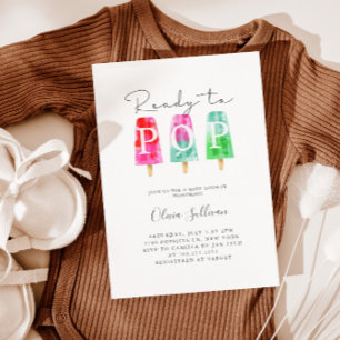 Invitación Listo para usar Baby Shower Popsicle
