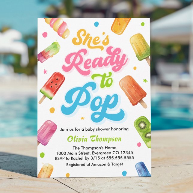 Invitación Listo para usar Baby Shower Popsicle (Subido por el creador)