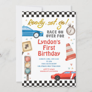 Invitación Listos, listos, vamos a competir con el Fiesta de 