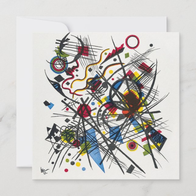 Invitación Litografía para Vierte Bauhausmappe de Kandinsky (Anverso)