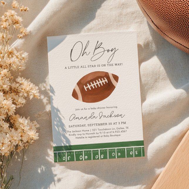 Invitación Little All Star Football Baby Shower (Subido por el creador)