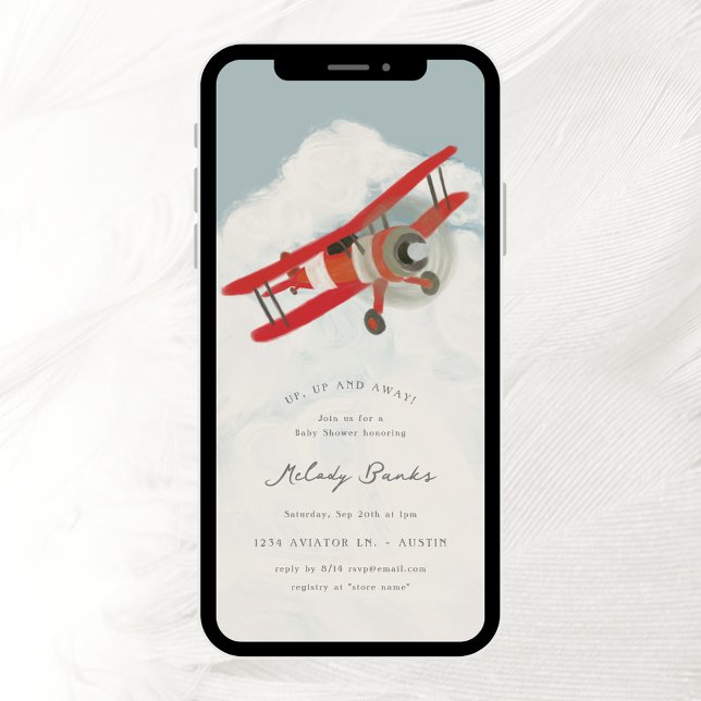 Invitación Little Aviator Baby Shower (Subido por el creador)