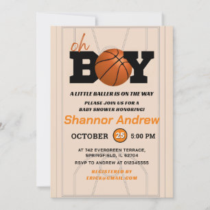Invitación Little Baller está en camino al Baby Shower de bás