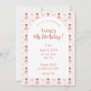 Invitación Little Ballerina #3 - Brunette Chica