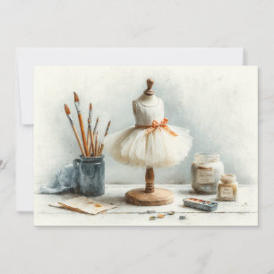 Invitación Little Ballerina - fiesta de cumpleaños de estudio