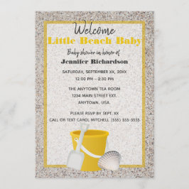 Invitación Little Beach Baby Shoke y Pail Baby Shower