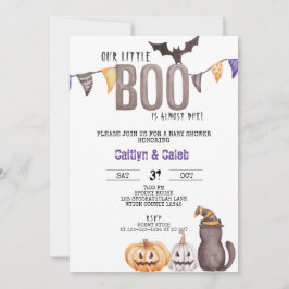Invitación Little Boo Baby Shower, Halloween Shower