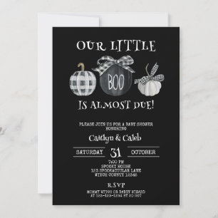 Invitación Little Boo Baby Shower, Halloween Shower