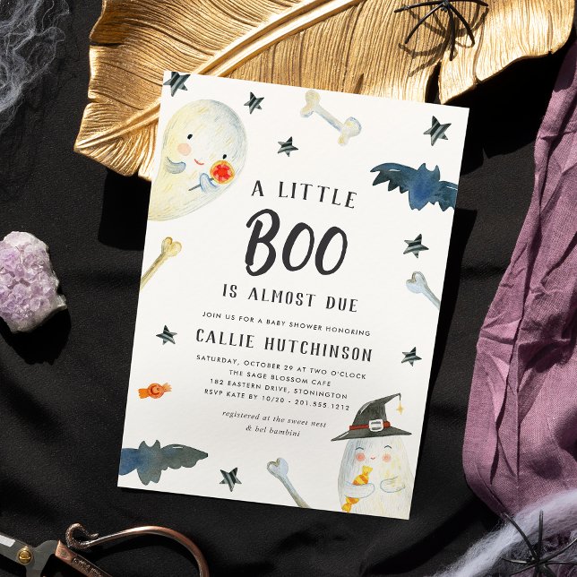 Invitación Little Boo | Cute Halloween Baby Shower (Subido por el creador)