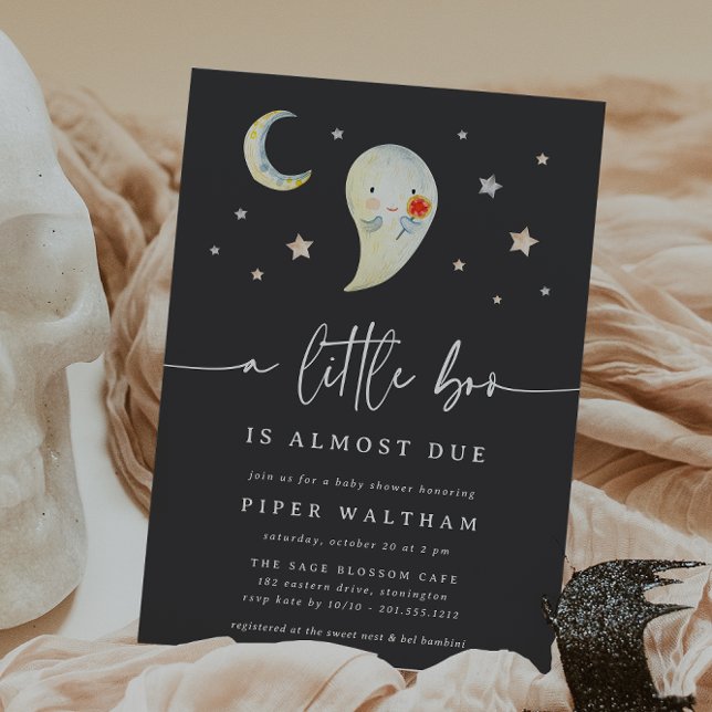 Invitación Little Boo Cute Halloween Baby Shower (Subido por el creador)