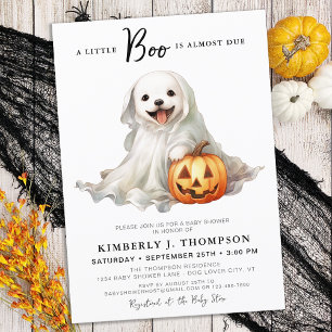 Invitación Little Boo Cute Halloween Simple Baby Shower