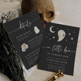 Invitación Little Boo Double-Sided Halloween Baby Shower