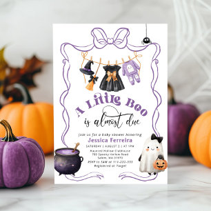 Invitación Little Boo está al caer Ropa de niña para bebé en