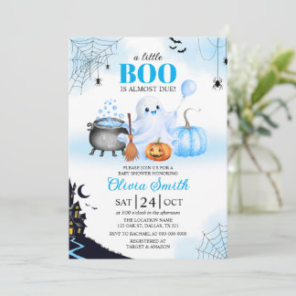 Invitación Little Boo está casi lista Niño Azul Baby Shower