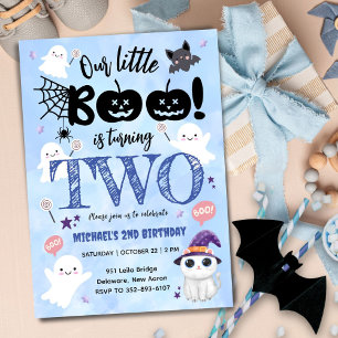 Invitación Little Boo Está Cumpliendo DOS Cumpleaños de Hal