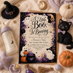 Invitación Little Boo está preparando la fiesta de baby showe