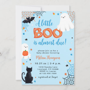 Invitación Little Boo Ghost Boy Halloween