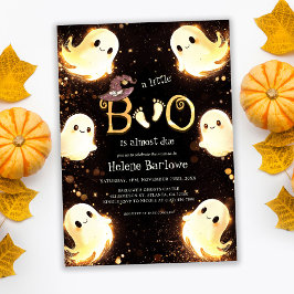 Invitación Little Boo Ghost Halloween Baby Shower