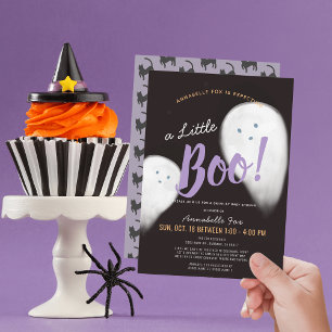 Invitación Little Boo Ghost Halloween Drive by Baby Shower
