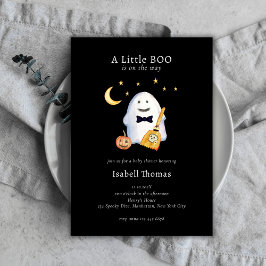 Invitación Little Boo Ghost Hollaween Baby Shower