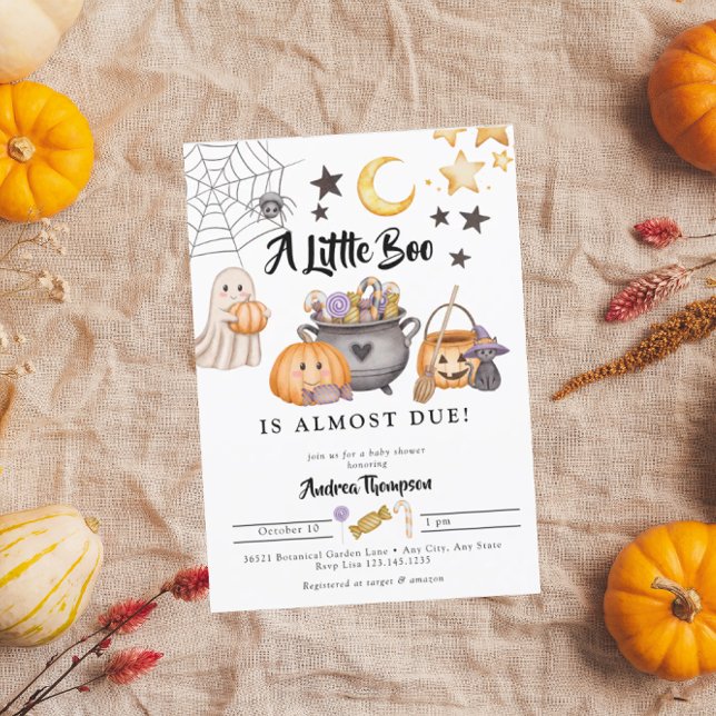 Invitación Little Boo Halloween Baby Shower (Subido por el creador)