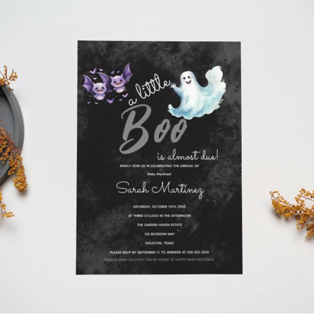 Invitación Little Boo Halloween Baby Shower (Subido por el creador)