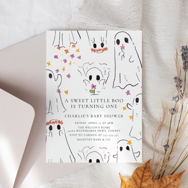 Invitación Little Boo Halloween Baby Shower (Subido por el creador)