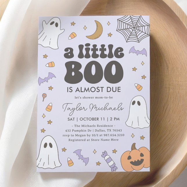Invitación Little Boo Halloween Baby Shower (Subido por el creador)