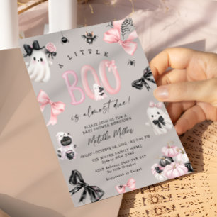 Invitación Little Boo Halloween Chica Baby Shower