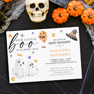 Invitación Little Boo Halloween Fall Baby Shower