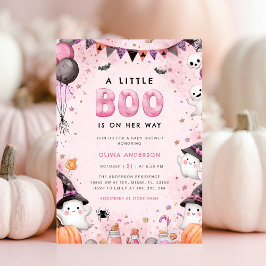Invitación Little Boo Halloween Ghost Baby Shower
