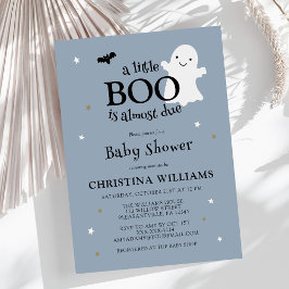 Invitación Little Boo Halloween Ghost Boy Baby Shower