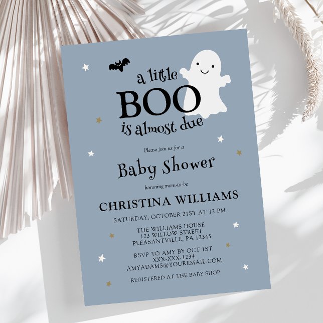 Invitación Little Boo Halloween Ghost Boy Baby Shower (Subido por el creador)