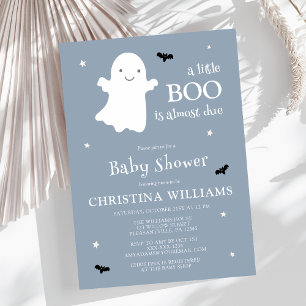 Invitación Little Boo Halloween Ghost Boy Baby Shower