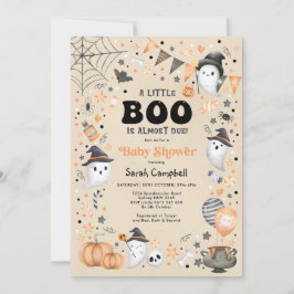 Invitación Little Boo Halloween Ghost Fall Baby Shower