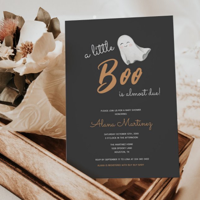 Invitación Little Boo Halloween Neutral Baby Shower | (Subido por el creador)
