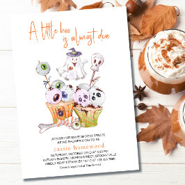 Invitación Little Boo Halloween Party Food Baby Shower