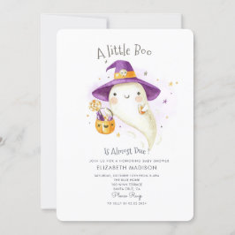 Invitación Little Boo Halloween Theme Fall Baby Shower