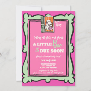 Invitación Little Boo llamando a todos los fantasmas Baby Sho