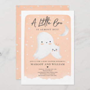 Invitación Little Boo Shower Halloween Ghost Baby Shower 