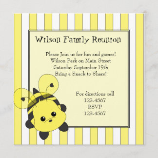 Invitación Little Bubmble Bee Cutie