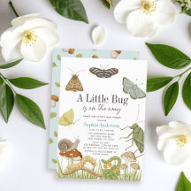 Little Bug Insect Mushroom Boy Baby Shower
