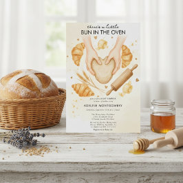 Invitación Little Bun in the Oven Bakery Baby Shower